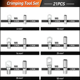 1 x RAW Customer Returns SOMELINE Crimping pliers cable lugs set, tubular cable lug pliers 6-50mm , ring cable lugs tinned bolt hole copper terminals, crimping pliers - pressing pliers - crimping pliers - crimp pliers - power tool set - RRP €40.32