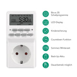 1 x RAW Customer Returns HBN digital timer socket with 20 switching programs, weekly timer for indoors, countdown, random function, summer time switch, 16A 3680W - RRP €11.99