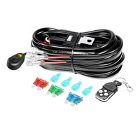 1 x RAW Customer Returns RIGIDON Stroboscopic LED Bar Harness, Remote Controlled 2 Lead 300W Fog Light Harness Set with Switch 12V 40A Car Cable Kit On-off Switch for Off-road ATV Truck SUV and Motorcycle - RRP €26.99