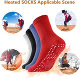 3 x Brand New Heated socks, self-heating socks, foot warmer, heated socks, magnetic socks, 2 tourmaline magnetic socks, foot heating, tourmaline magnetic socks, winter heated socks for women and men, red, white  - RRP €19.23