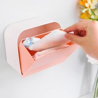 1 x RAW Customer Returns Sanitary Towel Box, Plastic Hanging Tampon Storage Box 15.5 15.5 9cm Sanitary Towel Organizer for Bathroom for Girls, Women, Ladies Pink  - RRP €16.74