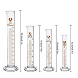 1 x RAW Customer Returns Set of Cylindrical Graduated Glass Pipettes, JESSTOLO 5 Graduated Measuring Beakers, 4 Graduated Cylinders, 3 Graduated Glass Pipettes, 4 Glass Stirring Rods and 2 Cleaning Brushes - RRP €41.3