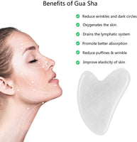 1 x RAW Customer Returns Gua Sha Stones Facial Jade 100 Natural Stone Heart Shape Scraping Massage Tool for Eyes, Neck for Skin Care, Beauty and Relaxation of Body Muscles White  - RRP €6.04