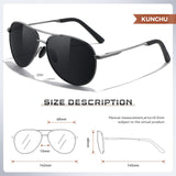 1 x RAW Customer Returns kunchu 2 Pairs Aviator Glasses Men Pilot Retro Vintage Polarized Pilot Glasses Set Black UV400 Protection Mirrored Driving Glasses for Men 1 - RRP €58.8