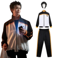 1 x RAW Customer Returns Fiamll Anime Natsuki Subaru Cosplay Costume Outfit Re Life In A Different World From Zero Hoodie Zipper Jacket Coat Sweatshirt Pants Carnival Outfits with Wig L - RRP €85.99