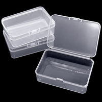 4 x Brand New 10 Pieces Small Transparent Box with Lid for Folding, Small Box for Small Beads, Pills, Jewellery, Business Cards, Game Pieces 8.4 x 6 x2.4 cm  - RRP €91.2