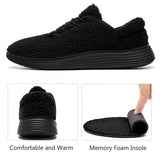 1 x Brand New Tvtaop Winter Shoes Men s Shoes Warm Plush Jogging Sneakers Lightweight Walking Shoes Men Slippers Black 42 EU - RRP €22.18