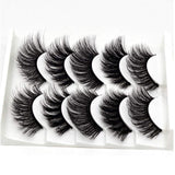 1 x RAW Customer Returns False Eyelashes Elocoise 5 Pairs 3D Eyelashes Reusable Long Handmade Artificial Eyelashes for Eye Makeup 3D-55  - RRP €6.04