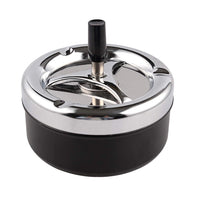 1 x RAW Customer Returns KOMUNJ Ashtray Rotating Ashtray Table Ashtray, Modern Rotating Ashtray Wind Ashtray with Lid - RRP €10.76