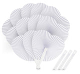 1 x RAW Customer Returns ABSOFINE 24 pieces hand fans white paper fans wedding fans foldable pocket fans folding fans guest gift for wedding party birthday DIY and wall decoration - RRP €21.17