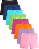 1 x RAW Customer Returns Adorel Girls Shorts Underskirt Summer Short Thin Leggings Cycling Shorts 8-Pack Colorful Childhood 5-6 Years Manufacturer Size 130  - RRP €26.99