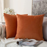 1 x RAW Customer Returns MIULEE Pack of 2 Velvet Cushion Cover Decorative Cushion Cover Sofa Cushion Lumbar Cushion Throw Cushion Cover Cushion Cover Orange 45 x 45 cm - RRP €14.99