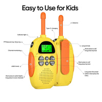 1 x RAW Customer Returns HPROMOT Walkie Talkie Kids Rechargeable 3 Pack 16 Channels 2 Way Radio Long Range Walkie Talkies with LCD Flashlight Toy Gifts for 3-12 Boys Girls Indoor Outdoor Adventure Camping Hiking - RRP €42.99