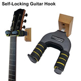 2 x Brand New Guitar wall mount, guitar wall holder, guitar holder for the wall, guitar hanger, guitar hook holder, guitar holder, with self-locking, for acoustic guitar, classical guitar - RRP €40.8