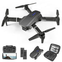 6 x RAW Customer Returns Drone with camera HD 4K, RC foldable FPV WiFi live transmission drone for children beginners, 2 batteries, long flight time, headless mode, trajectory flight, obstacle avoidance, one key start landing, headless mode - RRP €278.28