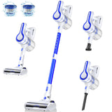 1 x RAW Customer Returns EICOBOT Cordless Vacuum Cleaner, 23000Pa 6-in-1 Cordless Vacuum Cleaner, Powerful Lightweight Stick Vacuum Cleaner with Removable Battery, 35 Minutes Running Time, Flexible Cordless Vacuum Cleaner Blue - RRP €75.98