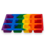 5 x Brand New Love is Love - Silicone ice cube maker in rainbow colors for 12 ice cubes - Ice cube mold approx. 17 x 14 x 2 cm - RRP €75.65