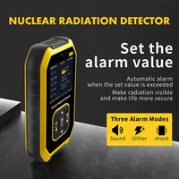 1 x RAW Customer Returns GC01 Geiger Counter Radioactivity Dosimeter Geiger Counter Radiation Meter Radiation Detector Supports three alarm modes sound flash and vibration on nuclear physics, environmental monitoring. - RRP €60.49