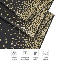 20 x Brand New Birthday tablecloth, party tablecloth, rectangle tablecloth, disposable tablecloth, rectangular tablecloth, 274 x 137 cm, rectangular tablecloths with gold dots for parties, birthdays, weddings - RRP €408.0