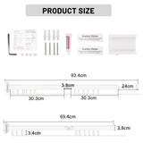 1 x RAW Customer Returns SWAWIS Clothes Rack White Wall Mounted Clothes Rail 90cm Extendable Foldable Clothes Rack Clothes Rail Wall with 12 Hooks for Balcony, Laundry, Bathroom, Bedroom, Two Folds - RRP €29.78