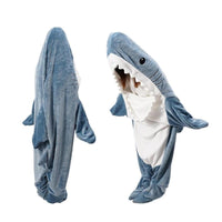 1 x RAW Customer Returns ZOSONET Shark Blanket - Shark Blanket - made of super soft, cozy flannel with hood, shark overall, shark blanket hoodie, shark sleeping bag, wearable blanket for adults and children S - RRP €21.17