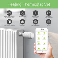 1 x RAW Customer Returns MOES Radiator Thermostat Smart, Digital Heating Thermostat, Programmable Heating Thermostat, Compatible with Alexa Google Home MOES MoesGo ZigBee Hub required  - RRP €49.3