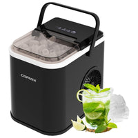 1 x RAW Customer Returns Ice Maker, 120W Home Ice Maker, 12kg 24h, 8 Ice Cubes Ready in 6 Minutes, Ice Maker with Infrared Sensor and Self-Cleaning for Kitchen, Office, Bar and Party - RRP €93.43