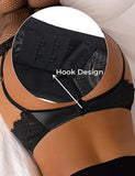 1 x RAW Customer Returns Faux Leather Suspenders Lingerie Set with Stockings Large Sizes Sexy Wide Suspender Belt with 4 Holders Suspender Set Wetlook Suspender Belt Stockings Plus Size with G-string Black, 3XL-4XL - RRP €21.99