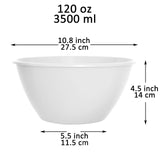 4 x Brand New Youngever 9 Pack 3.5 Liter Plastic Mixing and Serving Bowls, Large Popcorn Bowls, Salad Bowls, Chips and Dip Serving Bowls Urban  - RRP €184.68