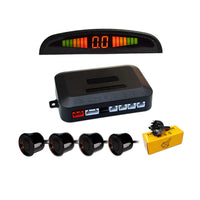 1 x RAW Customer Returns Aiuphing Car Parking Sensors, Universal 4 Parking Assistant Sensors with LED Color Display, Reversing Audio Alarm Kit Black  - RRP €14.33