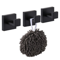 1 x RAW Customer Returns KOKOSIRI Coat Hooks and Towel Holder Bathroom Hardware Robe Hooks and Towel Hooks 3 Pieces Matte Black Stainless Steel B1010BK-P3 - RRP €35.99