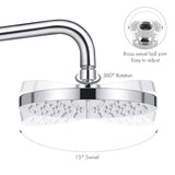 1 x RAW Customer Returns KES Rain Shower Head Rain Shower Head with Anti-Limescale Nozzles Shower Head Rain Shower Round Built-in Shower Heads Bathroom Overhead Shower Large Overhead Shower 8 Inch Polished Chrome J201S8-CH - RRP €30.34