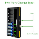 1 x RAW Customer Returns Hisewen 8Pack Rechargeable CR123A Battery, 8-Slot Charger for Arlo Camera VMC3030 VMK3200 VMS3230 3330 3430 3530 - RRP €56.46