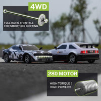 1 x RAW Customer Returns ACAMMZAR remote controlled car, 1 16 25KM H RC drift car, 4WD RC car with LED lights, two batteries, gifts for children and adults aged 4,5,6,7,8  - RRP €53.99