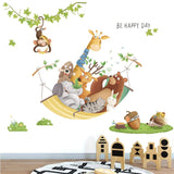 1 x Brand New Tree and Animals Wall Stickers,Children s Animal Wall Stickers,DIY Removable Forest Animals Sticker,Mural for Children s Room Nursery Living Room Decorations,Tree and Animals Wall Stickers - RRP €11.34