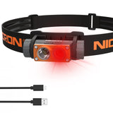 1 x RAW Customer Returns NICRON H15T LED Red Light Head Torch USB Rechargeable 1500 Lumen Super Bright Headlamp Torch 5 Light Modes IP65 Waterproof for Hunting Cycling with Battery - RRP €22.8