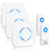 1 x RAW Customer Returns Doorbell 2 Transmitters 3 Receivers BITIWEND Wireless Doorbells Outdoor Wireless Doorbell Set 300M Range 52 Ringtones IP55 Waterproof with LED Display - RRP €39.99