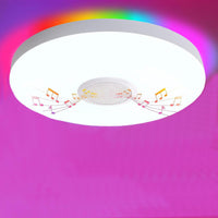 1 x RAW Customer Returns 4000LM Dimmable LED Ceiling Light with Bluetooth Speaker, 30W Flat LED Ceiling Chandelier with Remote Control and APP, for Living Room - RRP €39.99