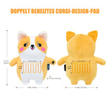 1 x Brand New ROADDPMATE Cute Corgi Heating Pad, Portable USB Heating Pad to Relieve Back, Neck and Shoulder Pain, Plush Gift for Wife, Girlfriend and Daughter No Battery  - RRP €25.2