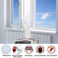 1 x RAW Customer Returns MOEGFY 560CM window seal for mobile air conditioners, air conditioning systems, tumble dryers, exhaust air dryers, hot air stop for attaching to windows, skylights, casement windows, window seal air conditioning - RRP €21.48