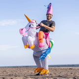 1 x RAW Customer Returns AirSuit Inflatable Magical Unicorn Costume Fun Inflatable Costume Adult Size Comfortable Polyester Resistant Inflation system included OriginalCup  - RRP €42.99