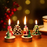 1 x Brand New Set of 3 Christmas Candles Christmas Decoration Candles for Christmas Decorations Snowman  - RRP €22.8