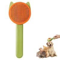 1 x Brand New Pet Dog Brush Cat Brush Self-Cleaning Slicker Brush Pet Brushes With Large Button Hair Remover Pet Brush For Pet Grooming To Remove Undercoat, Loose Fur Green  - RRP €18.0