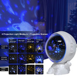 1 x RAW Customer Returns URAQT Star Projector Lamp, Baby Projector, 360 Rotation Music Lamp with Remote Control, Romantic Night Light for Birthday, Christmas, Halloween - RRP €19.92