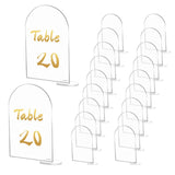 1 x RAW Customer Returns DBREAKS Arch Acrylic Sign, 20 Pieces Transparent Wedding Table Numbers, Acrylic Seating Cards with Holder, Reception Acrylic Plates Place Cards for Wedding, Party, Dinner, Birthday, Coffee Menu Signs - RRP €20.64