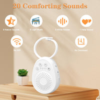 1 x Brand New VOHESEA White Noise Machine - Portable White Noise Sound Machine, Sleep Aid for Babies and Adults with Super Battery 20 Soothing Sounds 3 Timer Settings Auto Mode No Wifi Download - RRP €25.2