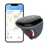 1 x RAW Customer Returns Fingertip sleep monitor, O-2ring pulse oximeter for measuring SpO2 and heart rate, oxygen saturation meter at night, rechargeable blood oxygen meter with APP and PC reports - RRP €170.42