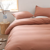 1 x RAW Customer Returns Lanqinglv bed linen 200x200cm pink microfiber bed linen set plain double bed duvet cover with zipper and 2 pillowcases 80x80 cm - romantic and elegant - RRP €34.16