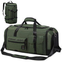 1 x RAW Customer Returns Suweir Large Capacity Duffel Bag Men Women 65L Shoe Compartment Dry Wet Travel Sports Fitness Bag Green - RRP €41.34