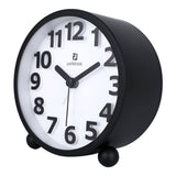 1 x RAW Customer Returns Lafocuse Metal Silent Alarm Clock with Night Light, Snooze Black Analog Bedside Alarm Clock 3D Numbers, Classic Non-Ticking Desk and Shelf Clocks 10.5cm - RRP €16.72